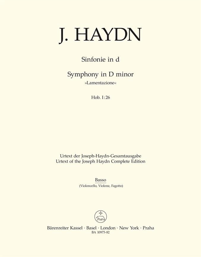 Symphony in D minor Hob. I:26 Lamentazione